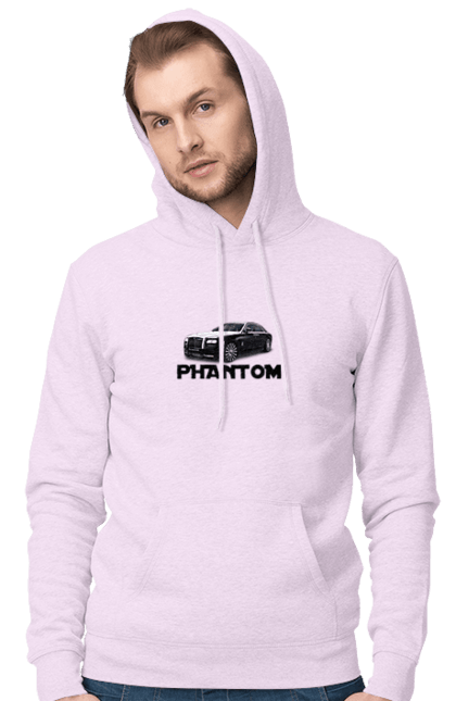 Чоловіче худі з принтом "Ролс ройс". Авто, автомобіль, люкс клас, ролс ройс, седан, фантом. 2070702