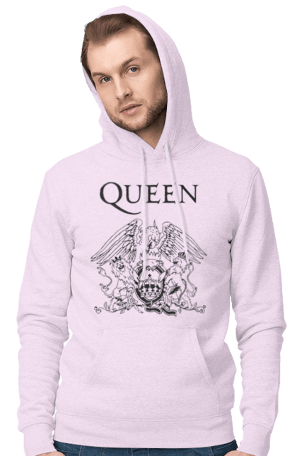 Чоловіче худі з принтом "Queen". Queen, глем рок, група, квін, музика, поп рок, рок, хард рок. 2070702