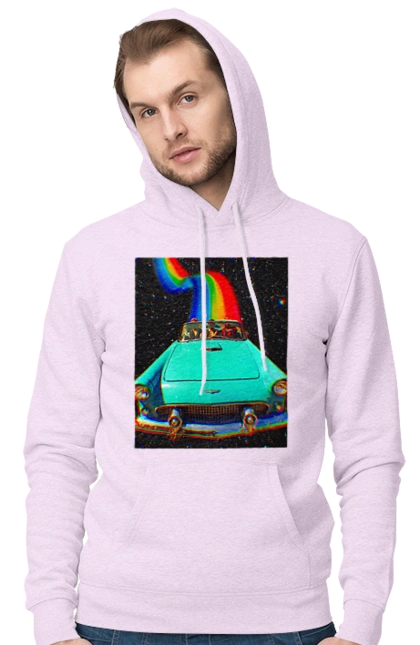 Picture, a car in space