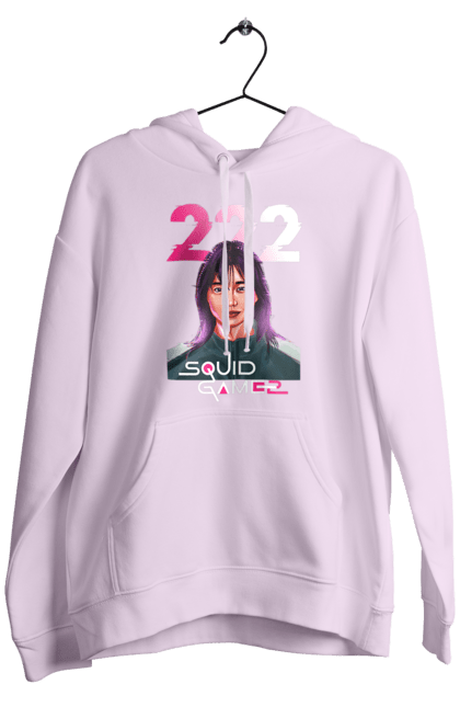 Men`s hoodie with prints Squid Game Kim Jun hee. 222, kim chun hee, kim jun hee, kim jun-hee, netflix, player 222, squid game, tv series. 2070702