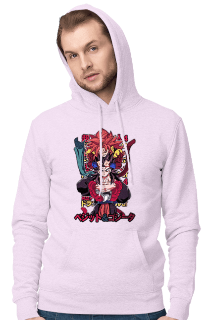 Men's hoodie with prints Dragon Ball Gogeta. Anime, dragon ball, gogeta, goku, manga, tv series. 2070702