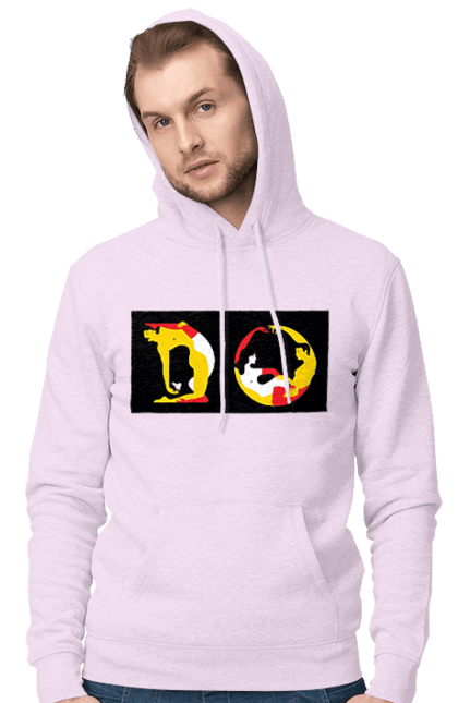 Чоловіче худі з принтом "Розтяжка По Дорослому". Пози, розтяжка. 2070702