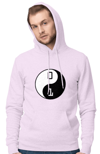 Чоловіче худі з принтом "Інь Янь". Angular, c, css, html, it, javascript, jquery, php, python, react, svelt, vue, айтишник, айті, гумор, код, кодувати, прогер, програміст, програмісти, ти ж, ти ж програміст, тиж програміст. 2070702