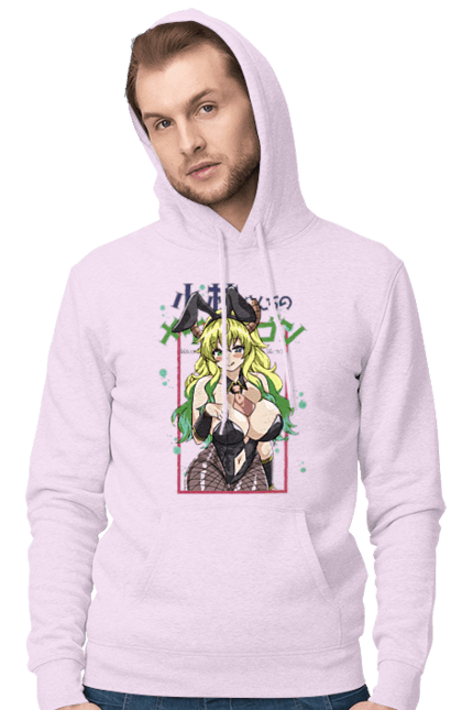 Чоловіче худі з принтом "Драконопокоївка пані Кобаяші Лукоа". Lucoa, quetzalcoatl, аніме, дракон, кетцалькоатль, лукоа, манга. 2070702