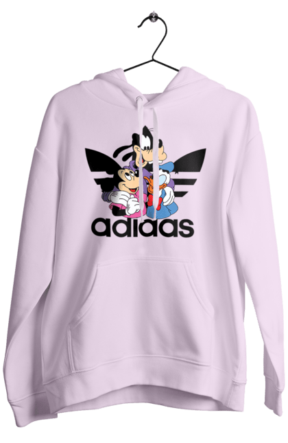 Мужское худи с принтом Adidas Микки Маус. Adidas, mickey mouse, адидас, дисней, микки, микки маус, мультфильм. 2070702