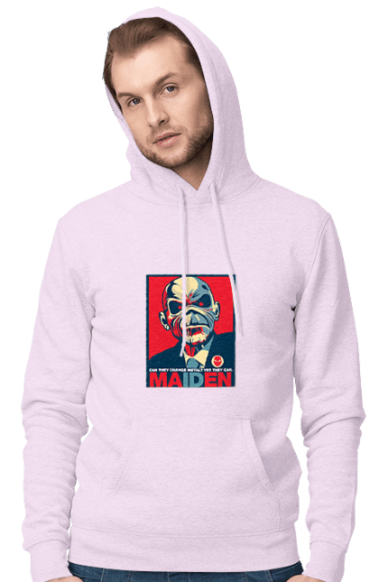 Чоловіче худі з принтом "Iron maiden". Band logo, heavy music, iron maiden, monster, rock, rock band, rock music. PrintMarket - інтернет-магазин одягу та аксесуарів з принтами плюс конструктор принтів - створи свій унікальний дизайн