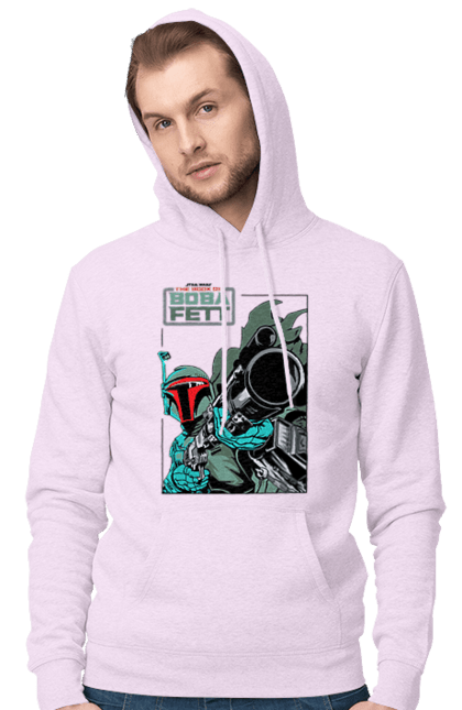 Men's hoodie with prints Boba Fett. Bob fett, boba fett, clone, head hunter, star wars. 2070702