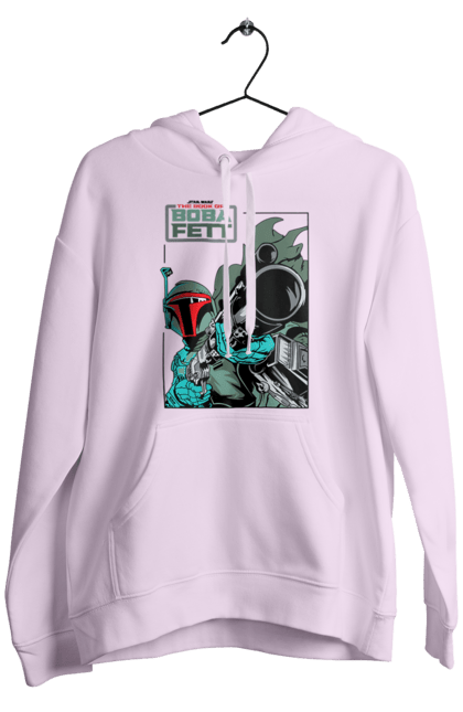 Men's hoodie with prints Boba Fett. Bob fett, boba fett, clone, head hunter, star wars. 2070702