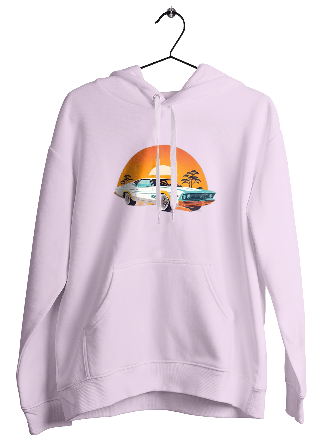 Beautiful car at sunset