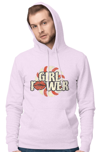 Мужское худи с принтом Girl Power. Girl power, девушки, девушки могут, женская сила, женщины, лозунг, независимость, сила, феминизм. 2070702