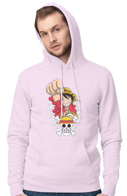 Men's hoodie with prints One Piece Luffy. Anime, luffy, manga, monkey de luffy, one piece, pirates. 2070702