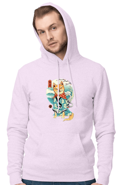 Men's hoodie with prints Shiba Inu. Dog, dog lover, doggie, japan, shiba, shiba inu. 2070702