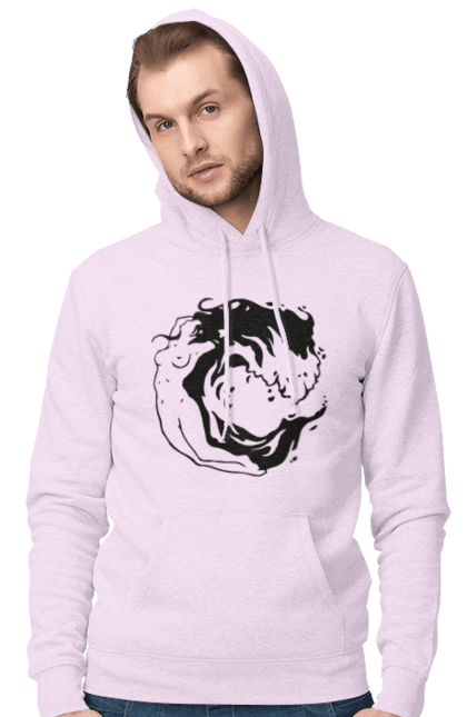 Men`s hoodie with prints Girl wave. Girl, sea, wave. 2070702