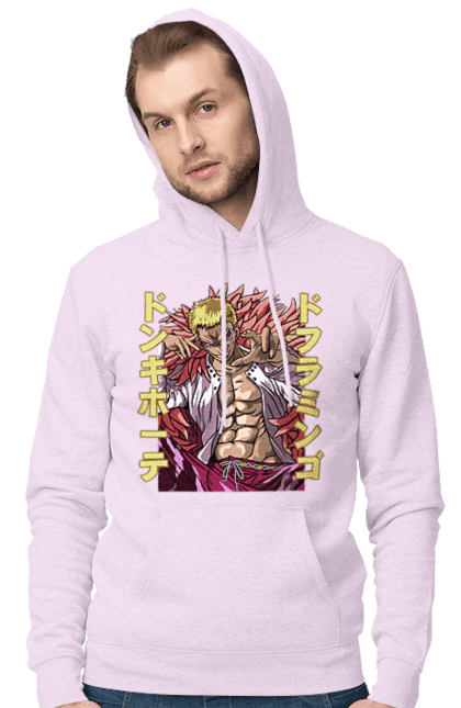 Чоловіче худі з принтом "Ван Піс Донкіхот Дофламінго". Donquixote doflamingo, heavenly yaksha, one piece, аніме, ван пис, ван піс, манга, небесний якша. 2070702