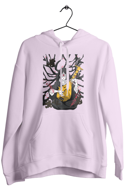 Men's hoodie with prints Demon Slayer Nakime. Anime, demon slayer, eternal paradise faith, kimetsu no yaiba, manga, nakime, twelve kizuki, upper rank six. 2070702