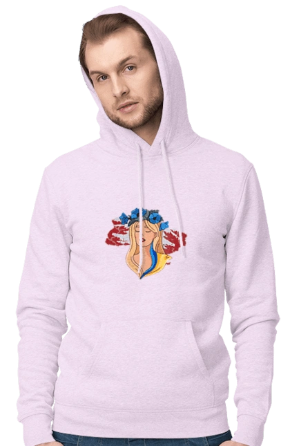 Girl on the map of Ukraine