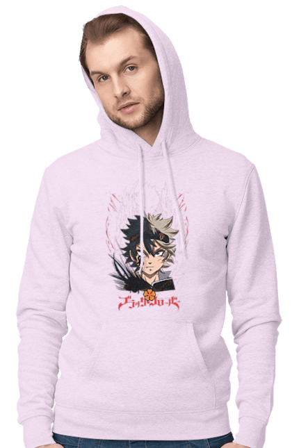 Чоловіче худі з принтом "Black Clover Аста". Anime, asta, black clover, manga, wizard king, аніме, аста, король магів, манга, чорна конюшина. 2070702