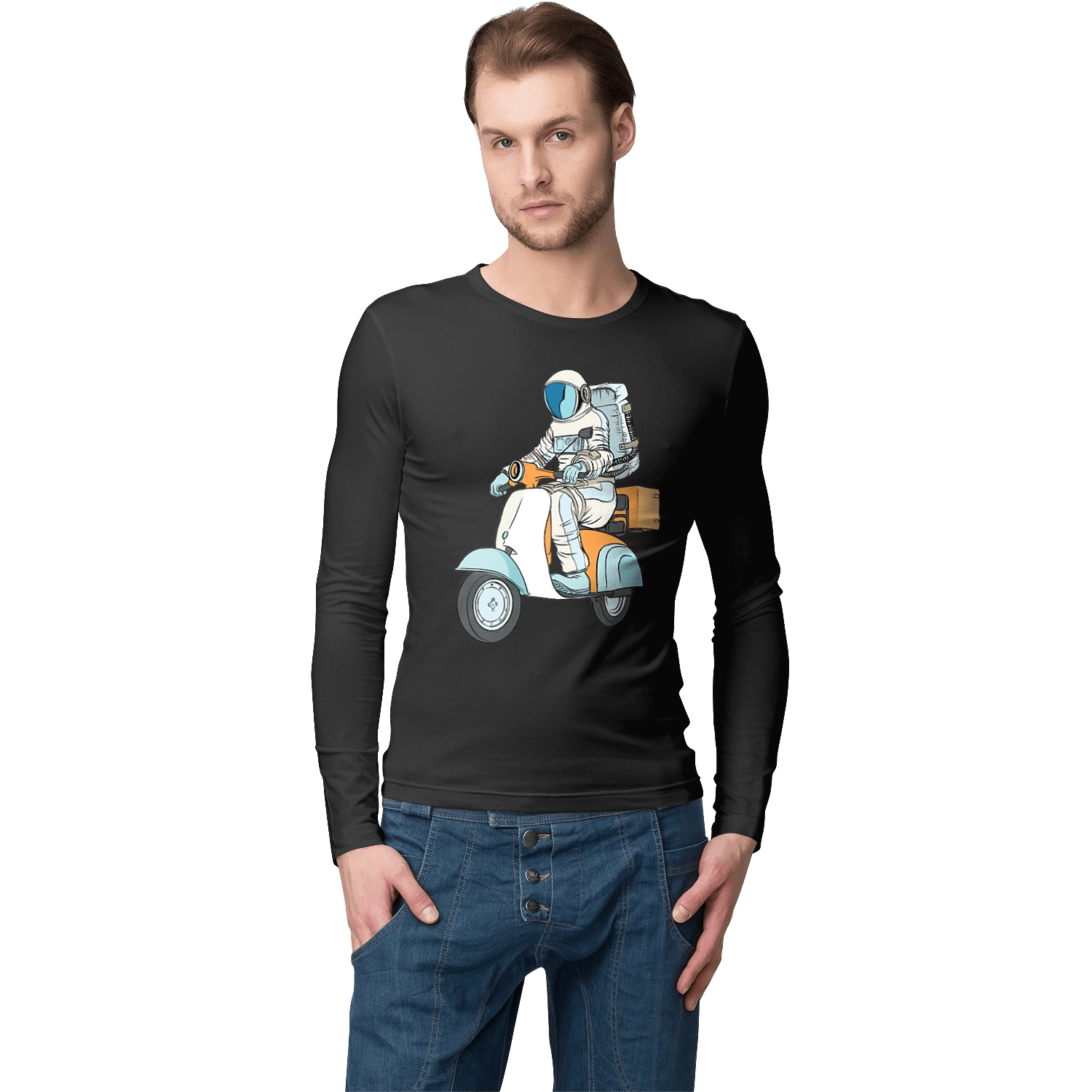 Космонавт на мотоциклі