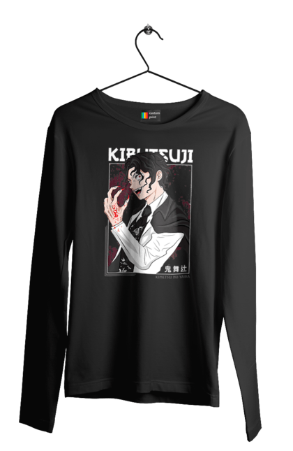 Men's longsleeve with prints Demon Slayer Muzan. Anime, demon slayer, eternal paradise faith, kimetsu no yaiba, manga, muzan, twelve kizuki, upper rank six. 2070702