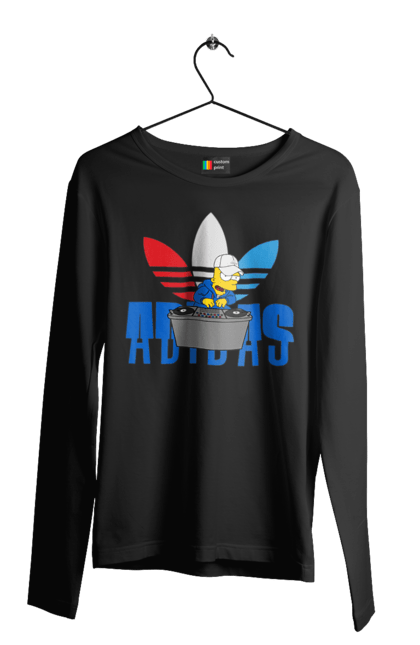 Чоловічій лонгслів з принтом "Adidas Барт". Adidas, bart, адідас, барт, мультфільм, серіал, сімпсон. 2070702