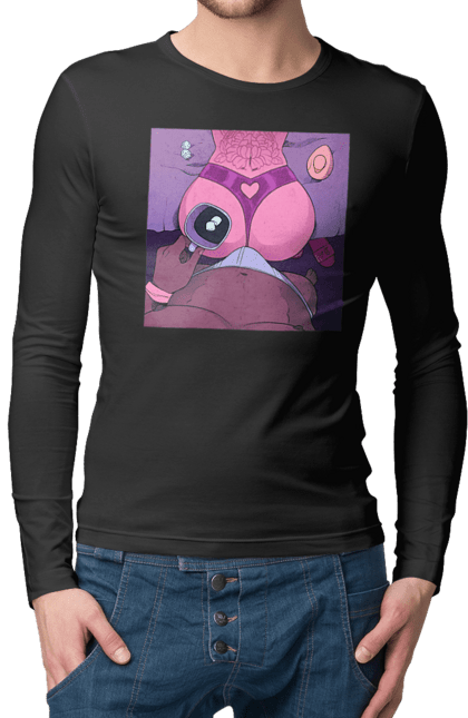 Чоловічий лонгслів з принтом "Ранкова Кава З Жопкою". Гола, жопа, кава, труси. 2070702