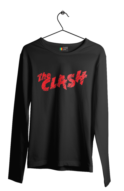 Men's longsleeve with prints The Clash. Clash, dub, group, music, punk, punk rock, reggae, rock, rock`n`roll. 2070702