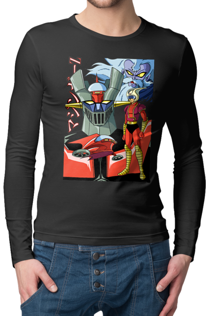 Чоловічій лонгслів з принтом "Mazinger Z Грендайзер". Goldorak, goldrake, grendizer, mazinger z, mecha, аніме, грендайзер, манга, меха, роботи. 2070702