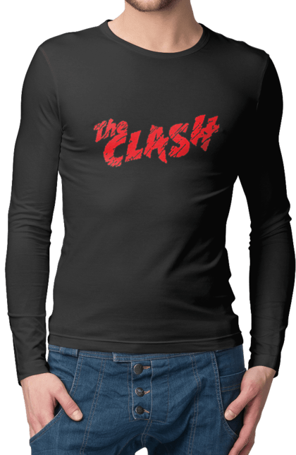 Men's longsleeve with prints The Clash. Clash, dub, group, music, punk, punk rock, reggae, rock, rock`n`roll. 2070702