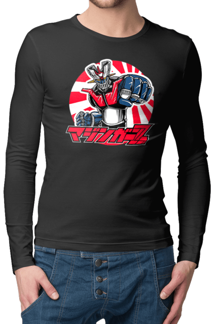 Men's longsleeve with prints Mazinger Z Grendizer. Anime, goldorak, goldrake, grendizer, manga, mazinger z, mecha, robots. 2070702