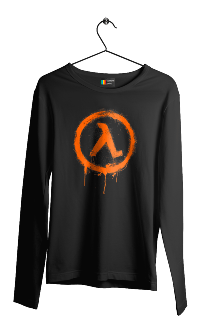 Чоловічий лонгслів з принтом "Half Life". Half life, playstation, sega, sierra studios, геймер, гра, етап, комп`ютерна гра, мережева гра, місія, пройшов, рубилово, сюжет. 2070702