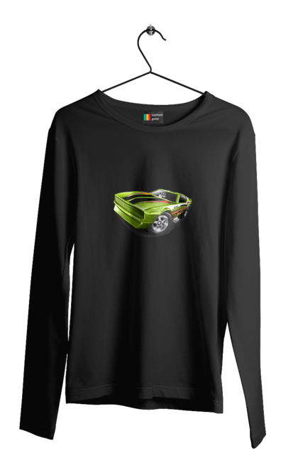Чоловічий лонгслів з принтом "Спорткар". Авто, автомобіль, кастом, машина, потужне авто, спорткар. 2070702