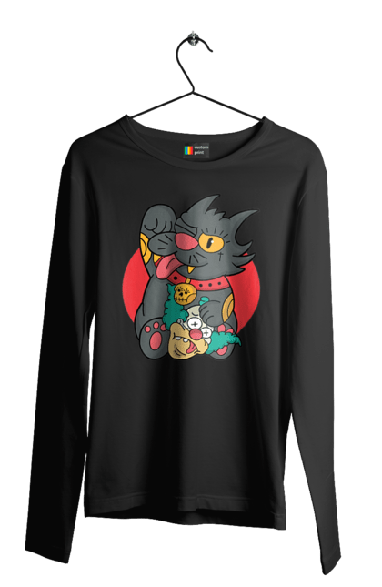 Men`s longsleeve with prints The Simpsons Krusty the Clown. Clown, krusty, krusty the clown, simpsons. 2070702
