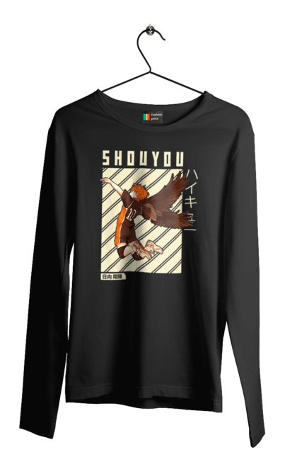 Мужской лонгслив с принтом Волейбол!! Хината. Anime, haikyu, hinata, manga, shoyo hinata, аниме, волейбол, манга, хината, шоё хината. 2070702