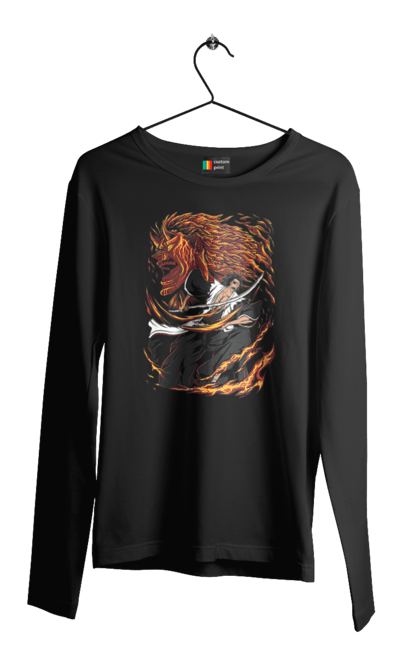 Men's longsleeve with prints Bleach Kenpachi Zaraki. Anime, bleach, gotei thirteen, kenpachi, kenpachi zaraki, manga. 2070702