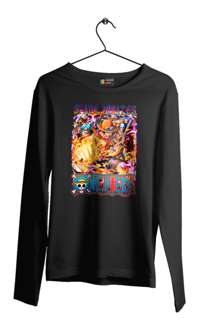 Men's longsleeve with prints One Piece Portgas D. Ace. Anime, fire fist, gol d. ace, manga, one piece, portgas d. ace, straw hat pirates. 2070702