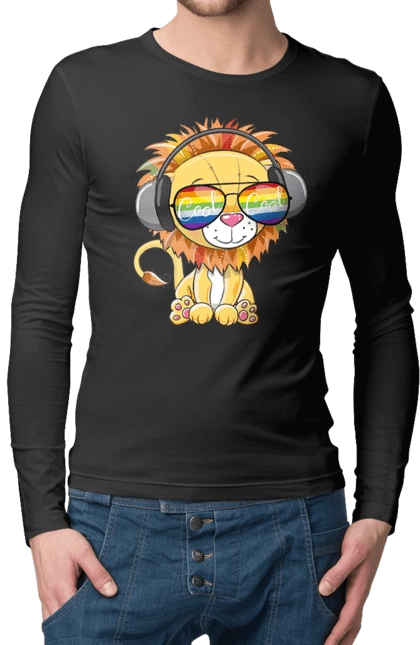 Lion In Glasses And Headphones