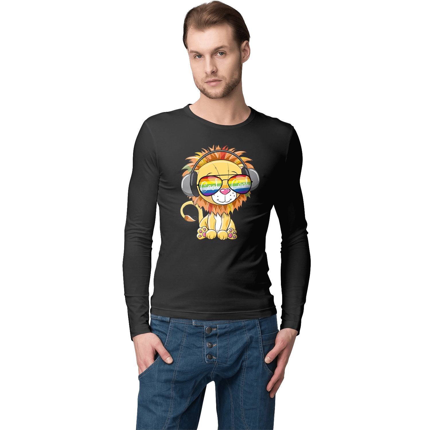 Lion In Glasses And Headphones