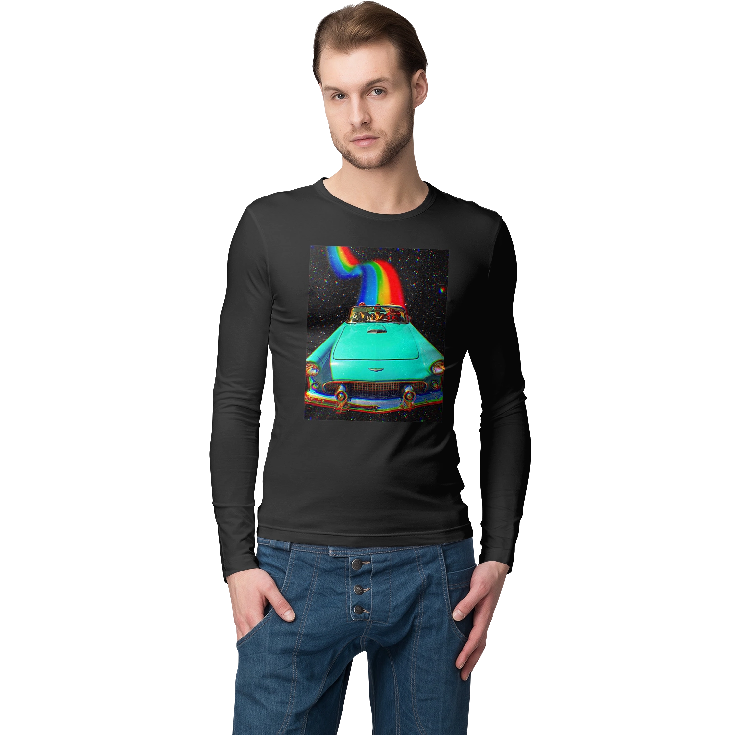 Picture, a car in space