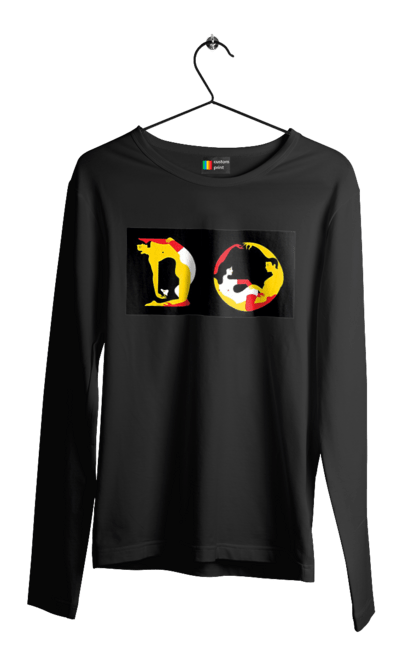 Чоловічий лонгслів з принтом "Розтяжка По Дорослому". Пози, розтяжка. 2070702