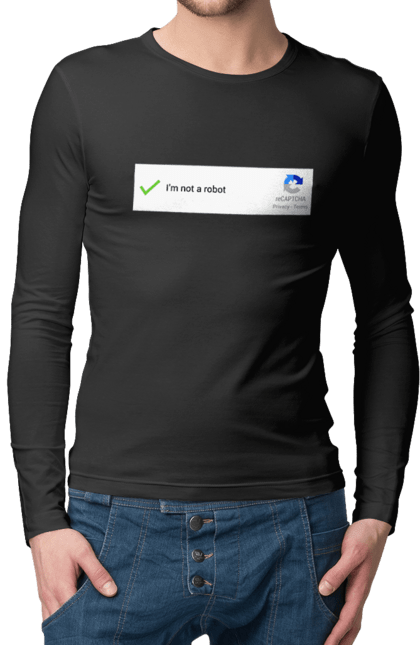 Чоловічий лонгслів з принтом "Я не робот". Angular, c, css, html, it, javascript, jquery, php, python, react, svelt, vue, айтишник, айті, гумор, код, кодувати, прогер, програміст, програмісти, ти ж, ти ж програміст, тиж програміст. 2070702