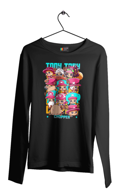 Men's longsleeve with prints One Piece Tony Tony Chopper. Adventures, anime, fantasy, light novel, manga, one piece, tony tony chopper, tv series. 2070702