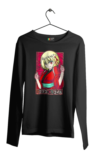 Men`s longsleeve with prints Lycoris Recoil Chisato Nishikigi. Agent, anime, chisato nishikigi, lycoris recoil, manga. 2070702