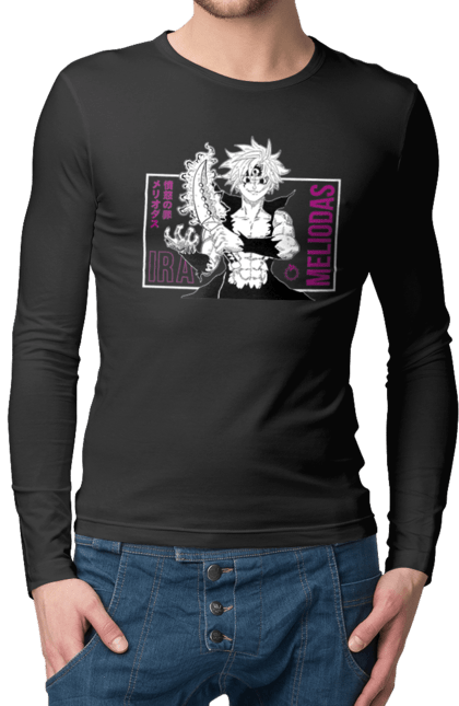 Men's longsleeve with prints Seven Deadly Sins Meliodas. Anime, dragon sin, manga, meliodas, seven deadly sins. 2070702