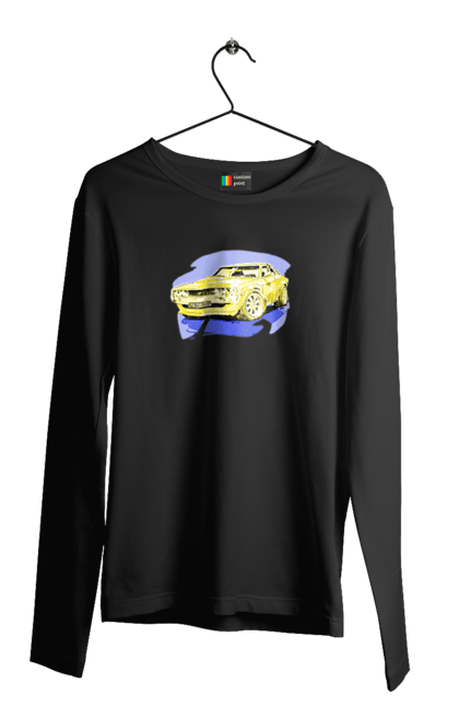 Чоловічий лонгслів з принтом "Український спорткар". Додж челенджер, машина, машини арт, потужність, спортивне авто, спорткар, українське авто, швидкість. 2070702