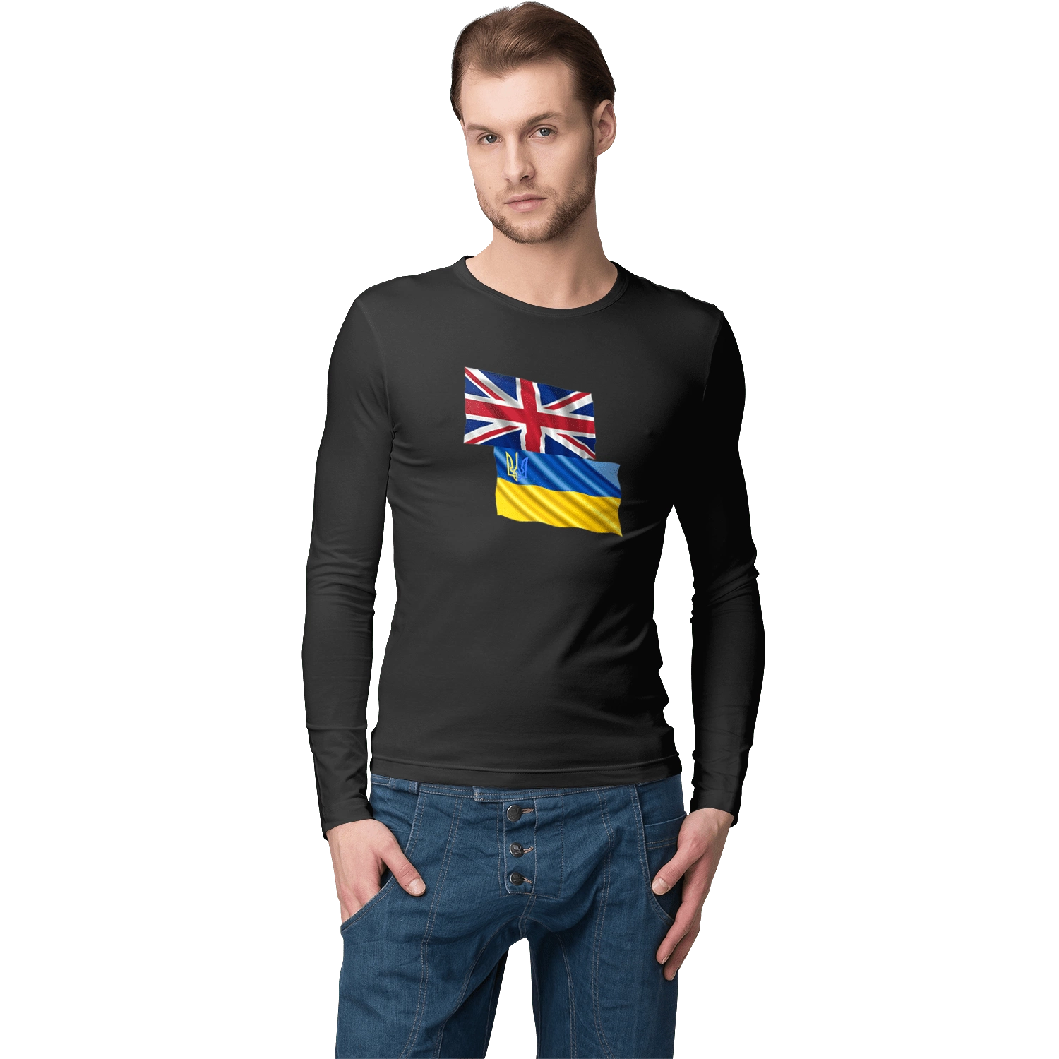 Flag United Kingdom, Flag Ukraine, Support Ukraine