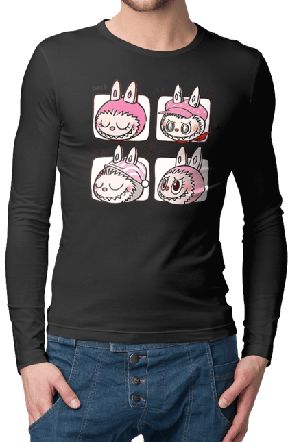 Чоловічий лонгслів з принтом "Labubu". Labubu, weird cute, іграшки, лабубу. 2070702