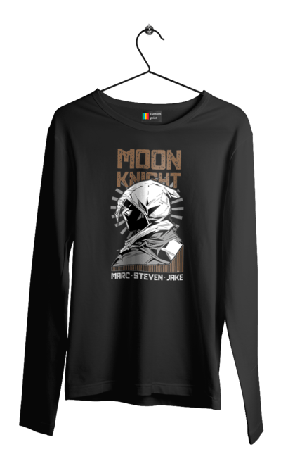 Men's longsleeve with prints Moon Knight. Marc spector, marvel, mcu, moon knight, series, steven grant, tv show. 2070702