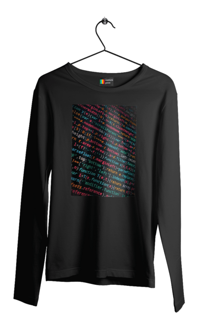 Чоловічий лонгслів з принтом "Код". Angular, c, css, html, it, javascript, jquery, php, python, react, svelt, vue, айтишник, айті, гумор, код, кодувати, прогер, програміст, програмісти, ти ж, ти ж програміст, тиж програміст. 2070702