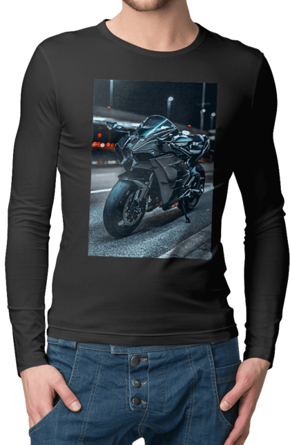 Чоловічий лонгслів з принтом "Мото цитаты". Байк, мото, спорт, цитаты. 2070702