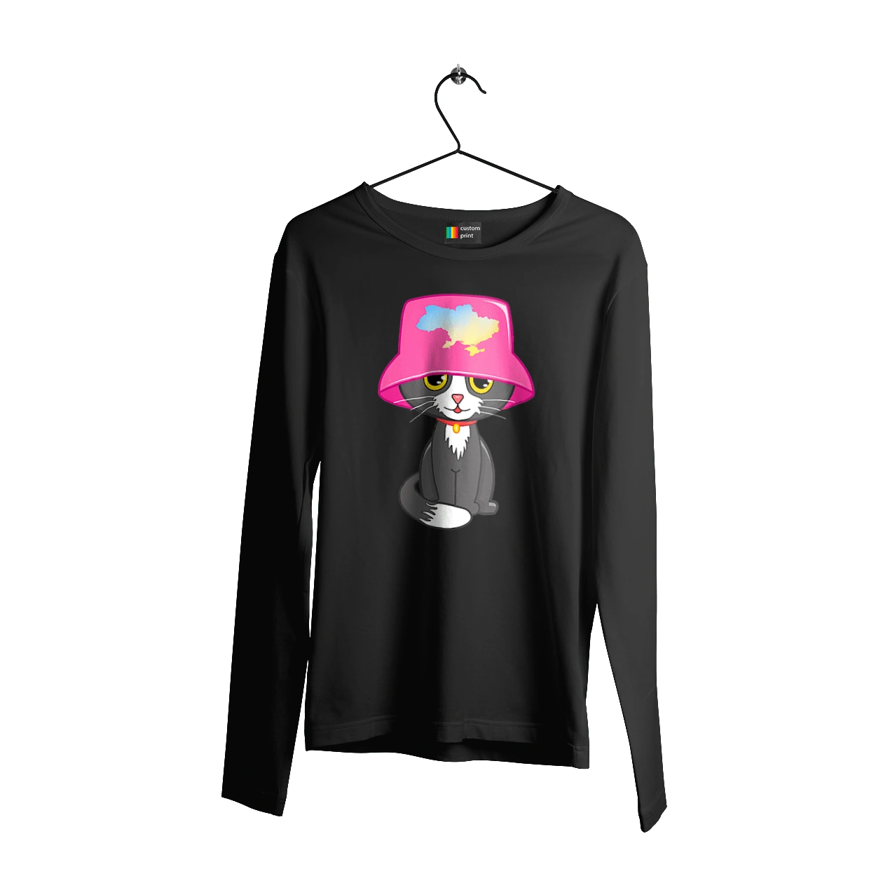 Cat with a map of Ukraine